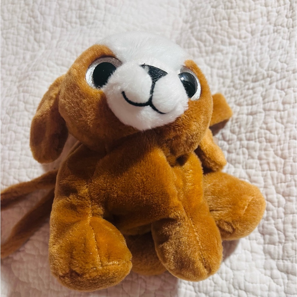 PURSE “ PUPPY DOG” PLUSH koskash brand. “ Las Vegas” logo